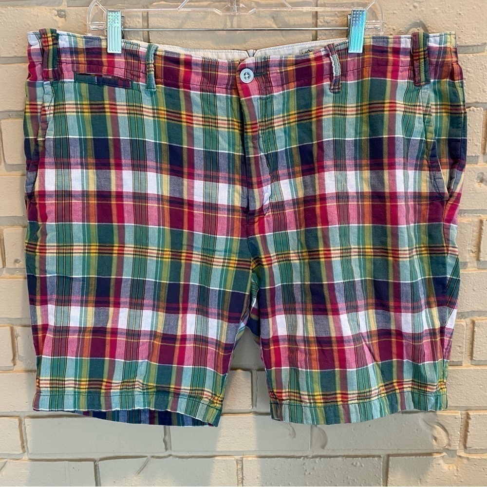 Polo Ralph Lauren Shorts Mens Size 40 Straight Fit India Madras Multicolor Plaid